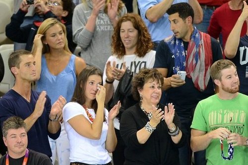 Bar Refaeli and Shaun White Cheer On Michael Phelps to Victory Bar Refaeli and Shaun White Cheer On Michael Phelps to Victory