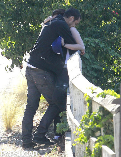 Rupert Sanders embraced Kristen Stewart.
Rupert Sanders embraced Kristen Stewart.