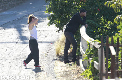 Kristen Stewart hung out in LA with Rupert Sanders.
Kristen Stewart hung out in LA with Rupert Sanders.