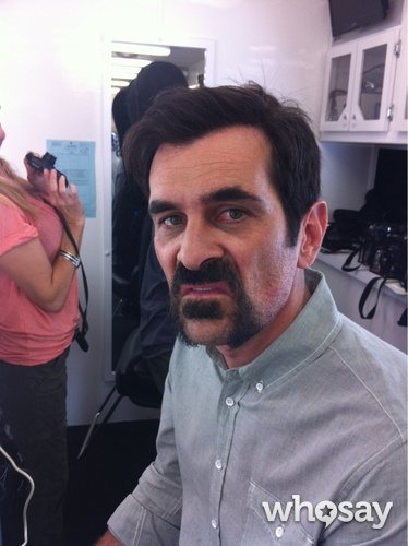 Ty Burrell sported a pretty sweet 'stache on the Modern Family set.
Source: Julie Bowen on WhoSay
Ty Burrell sported a pretty sweet 'stache on the Modern Family set.
Source: Julie Bowen on WhoSay