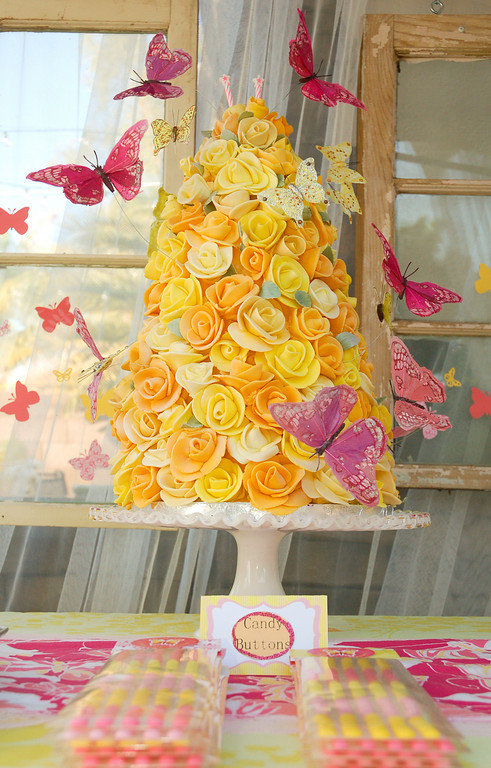 A Butterfly Garden Cake A Butterfly Garden Cake