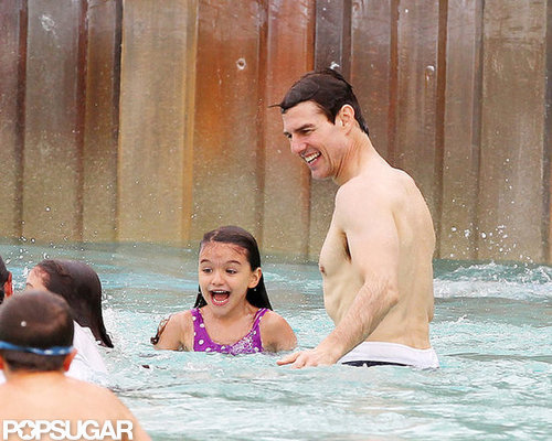 Suri Cruise enjoyed a day at the water park with her dad Tom Cruise.
Suri Cruise enjoyed a day at the water park with her dad Tom Cruise.