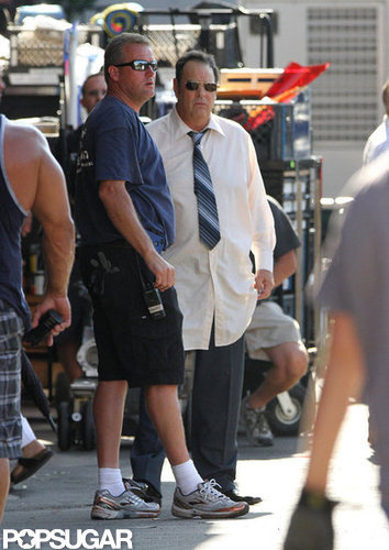 Dan Aykroyd prepped for his next scene.
Dan Aykroyd prepped for his next scene.