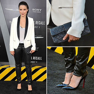 Steal Sophia Bush's Slick Menswear Inspired Look from the LA Total Recall Premiere via Shopstyle Australia