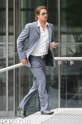 Brad Pitt Wears a Ponytail For a Working Weekend Brad Pitt Wears a Ponytail For a Working Weekend