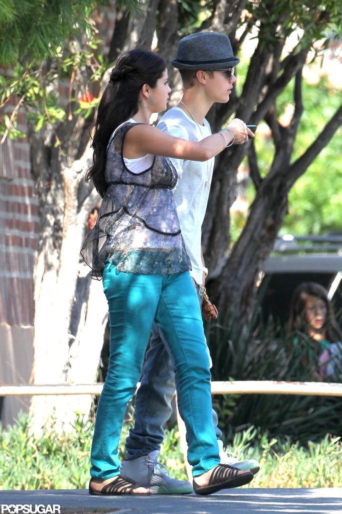 Justin Bieber and Selena Gomez held hands on the set of her movie Parental Guidance Suggested. Justin Bieber and Selena Gomez held hands on the set of her movie Parental Guidance Suggested.