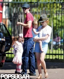 Sacha Baron Cohen and Isla Fisher at Kids Birthday Party