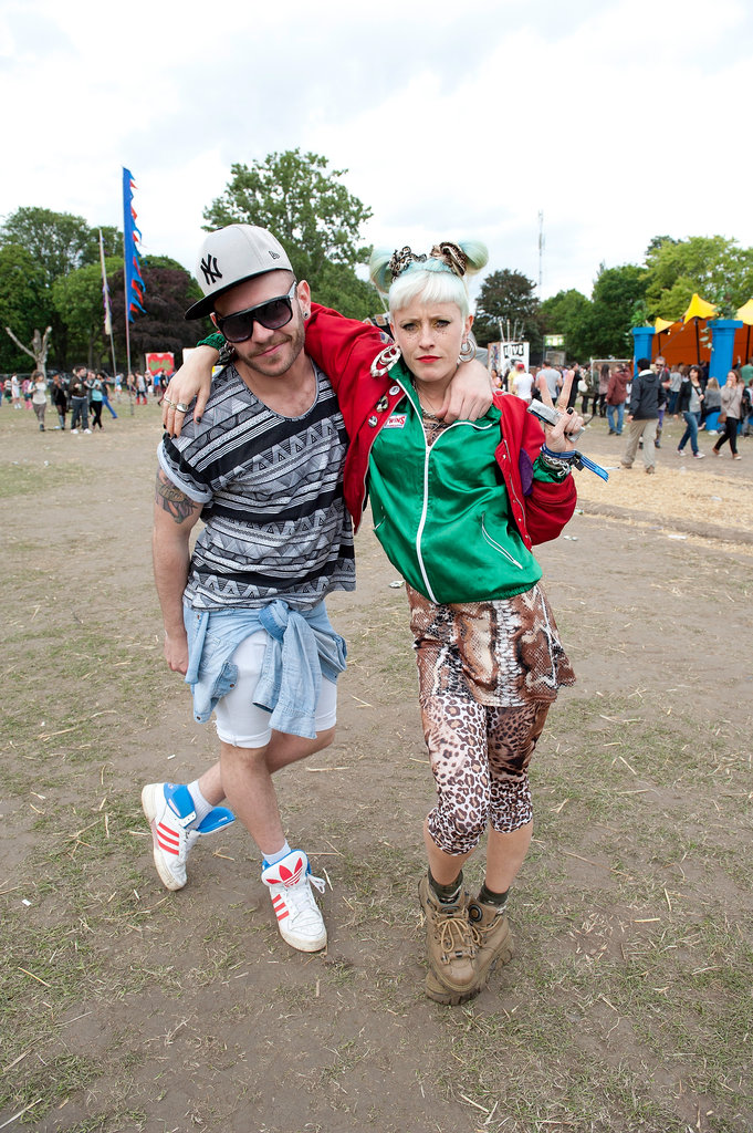A couple attended the Lovebox Festival at Victoria Park in London.
A couple attended the Lovebox Festival at Victoria Park in London.