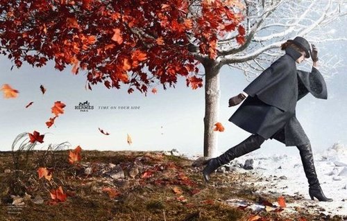 The leaves Fall and the clothes are as covetable as ever in the newest campaign by Hermès.
The leaves Fall and the clothes are as covetable as ever in the newest campaign by Hermès.