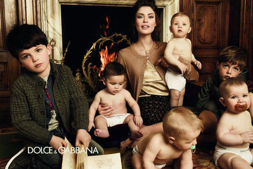 Bianca Balti poses in a sophisticated sweater set, alongside a gaggle of children, for Dolce & Gabbana's Fall campaign for kids.
Bianca Balti poses in a sophisticated sweater set, alongside a gaggle of children, for Dolce & Gabbana's Fall campaign for kids.