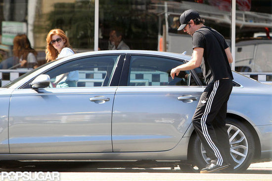 Isla Fisher and Sacha Baron Cohen got into the car together.
Isla Fisher and Sacha Baron Cohen got into the car together.