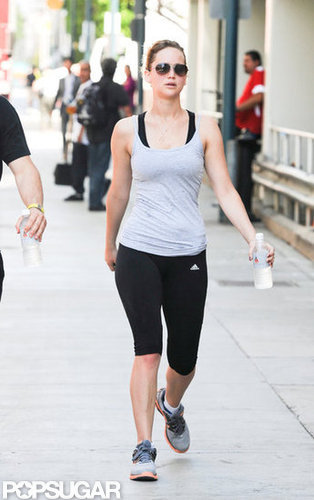 Jennifer Lawrence headed out after a workout in LA.
Jennifer Lawrence headed out after a workout in LA.