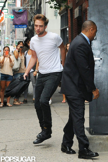 Robert Pattinson Wearing White Tee in NYC