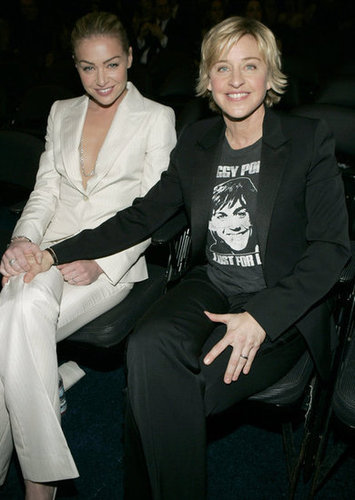 Portia de Rossi and Ellen DeGeneres sat side by side at the February 2005 Grammys.
Portia de Rossi and Ellen DeGeneres sat side by side at the February 2005 Grammys.