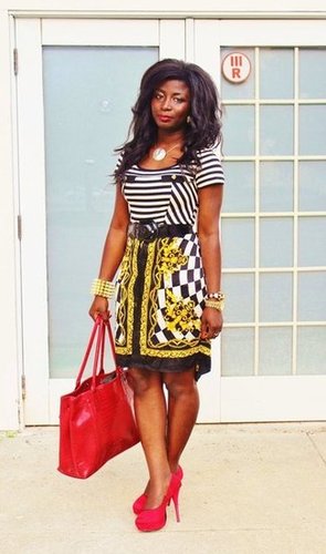 :Scarf Print + Stripes: