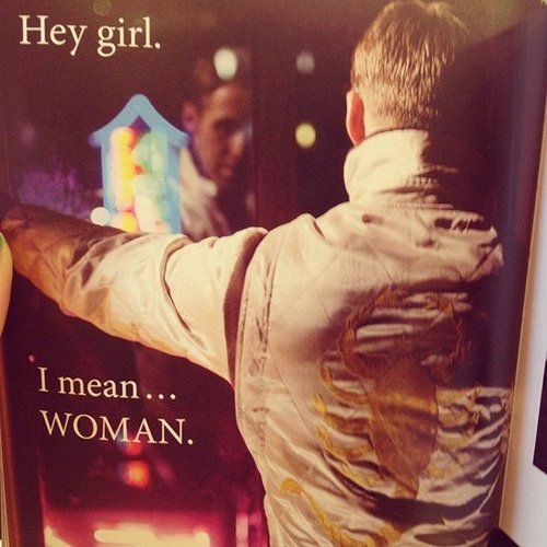 Hey girl, here's a highlight from the feminist Ryan Gosling book.
Hey girl, here's a highlight from the feminist Ryan Gosling book.