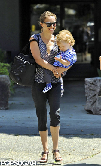 Natalie Portman and Aleph Millepied stuck close in LA.
Natalie Portman and Aleph Millepied stuck close in LA.