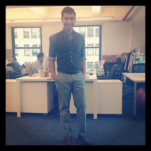 Our intern Robert Khederian worked his trademark dapper style.
Our intern Robert Khederian worked his trademark dapper style.