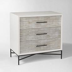 Wood Tiled 3-Drawer Dresser