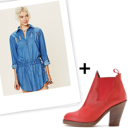 We Love: Denim Dresses + Boots