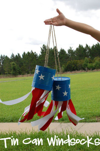 Patriotic Tin Can Windsocks Patriotic Tin Can Windsocks