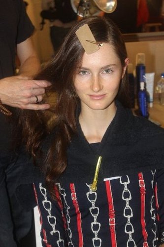 "Derek wanted something that wasn't referenced from the past," said lead hairstylist Orlando Pita for Beauty.com. "This look is a very modern, urban woman because the collection has a lot of sportswear." To achieve this modern-day effect, he used Phyto Intense Volume Mousse ($24) to get that airiness and separation.
"Derek wanted something that wasn't referenced from the past," said lead hairstylist Orlando Pita for Beauty.com. "This look is a very modern, urban woman because the collection has a lot of sportswear." To achieve this modern-day effect, he used Phyto Intense Volume Mousse ($24) to get that airiness and separation.