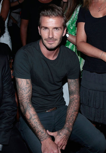 David Beckham took in the Y-3 show at NYFW in September 2012.
David Beckham took in the Y-3 show at NYFW in September 2012.