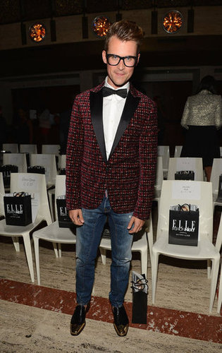 Brad Goreski dressed up his jeans look with a textured tuxedo jacket and bow-tie combo at the Elle Fashion Next show in NYC.
Brad Goreski dressed up his jeans look with a textured tuxedo jacket and bow-tie combo at the Elle Fashion Next show in NYC.