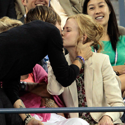 Nicole Kidman and Keith Urban Kiss Pictures at 2012 US Open