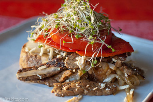 Maple Tempeh Open Faced Sandwich