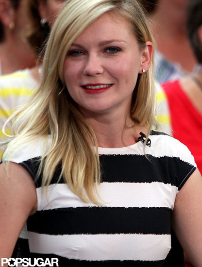 Kirsten Dunst smiled on Good Morning America to promote Bachelorette in NYC.
Kirsten Dunst smiled on Good Morning America to promote Bachelorette in NYC.