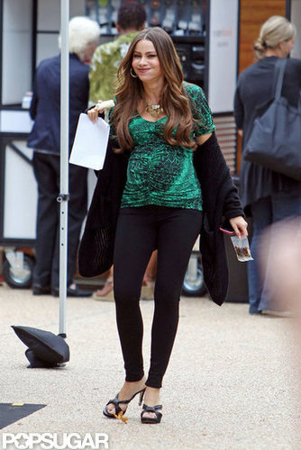 Sofia Vergara was all smiles while filming.
Sofia Vergara was all smiles while filming.