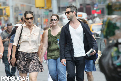 Katie Holmes Shares a City Day With Pal Jeremy Strong Katie Holmes Shares a City Day With Pal Jeremy Strong
