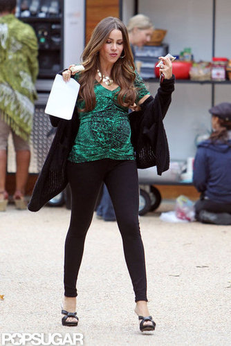 Sofia Vergara rocked heels on the set of Modern Family.
Sofia Vergara rocked heels on the set of Modern Family.