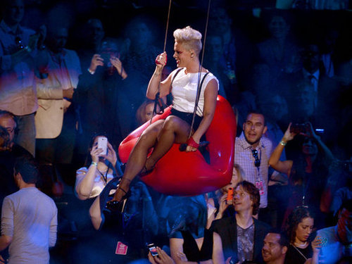 Pink performed at the VMAs.
Pink performed at the VMAs.