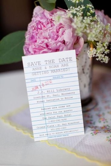 Library Card Save the Date Library Card Save the Date