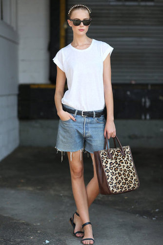Simple, but chic — all this styler needed was a leopard-print tote to offset her basics.
Source: Greg Kessler
Simple, but chic — all this styler needed was a leopard-print tote to offset her basics.
Source: Greg Kessler