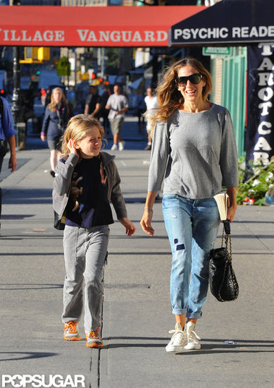 Sarah Jessica Parker had a laugh with son James Wilkie Broderick on the way to school in NYC.
Sarah Jessica Parker had a laugh with son James Wilkie Broderick on the way to school in NYC.