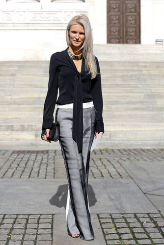 An organza effect on these trousers gave them an ultraunique elegance.
An organza effect on these trousers gave them an ultraunique elegance.