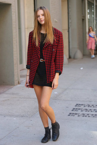 A Fall-feeling blazer transformed this little crochet dress.
A Fall-feeling blazer transformed this little crochet dress.