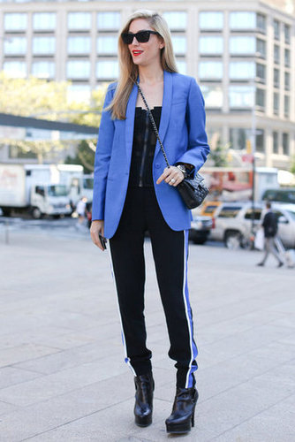 Color-coordinated and just a bit of a sporty side from Joanna Hillman.
Color-coordinated and just a bit of a sporty side from Joanna Hillman.