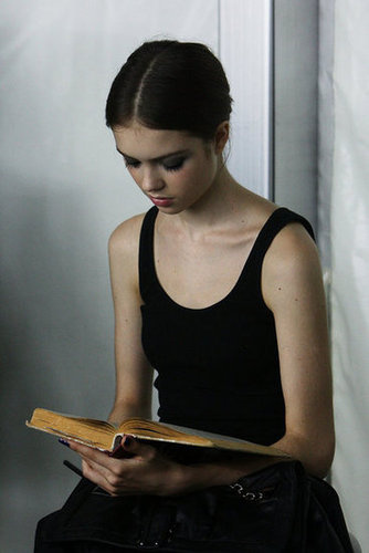 This Erdem model kept her eyes on her book backstage during Audi Fashion Festival in Singapore last year.
This Erdem model kept her eyes on her book backstage during Audi Fashion Festival in Singapore last year.