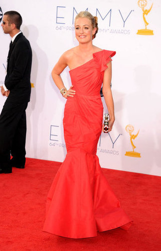 Cat Deeley wore a bright gown to the Emmy Awards.
Cat Deeley wore a bright gown to the Emmy Awards.