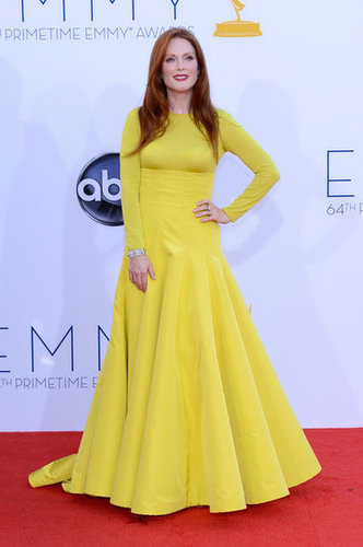 Julianne Moore hit the red carpet in a yellow Dior gown.
Julianne Moore hit the red carpet in a yellow Dior gown.