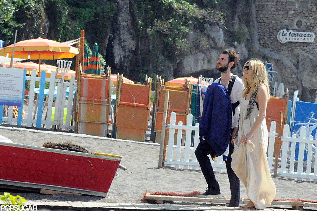 Tom Sturridge had baby Marlowe in a papoose while Sienna Miller walked beside them in Positano.
Tom Sturridge had baby Marlowe in a papoose while Sienna Miller walked beside them in Positano.