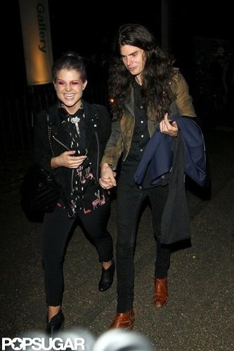 Kelly Osbourne took the hand of her boyfriend, Matthew Mosshart, leaving a party in London.
Kelly Osbourne took the hand of her boyfriend, Matthew Mosshart, leaving a party in London.