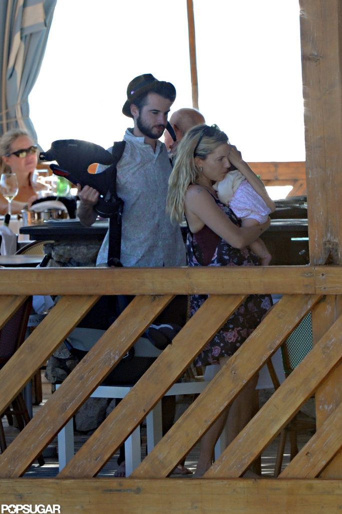 Sienna Miller held baby Marlowe tight with Tom Sturridge nearby for a family getaway to Positano.
Sienna Miller held baby Marlowe tight with Tom Sturridge nearby for a family getaway to Positano.