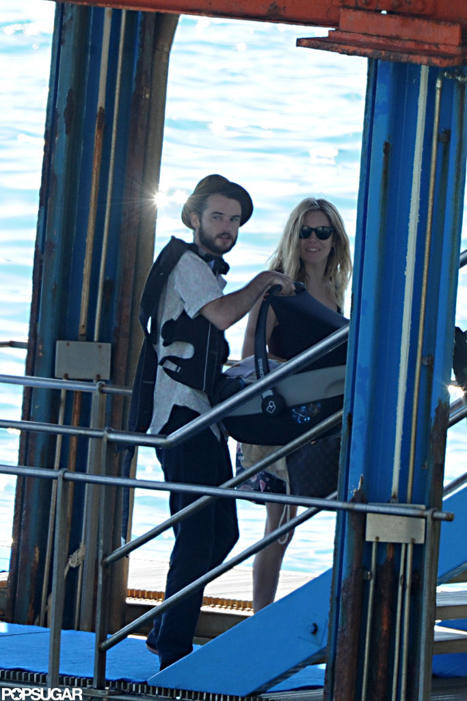 Tom Sturridge and Sienna Miller were accompanied by baby Marlowe on their getaway to Positano.
Tom Sturridge and Sienna Miller were accompanied by baby Marlowe on their getaway to Positano.
