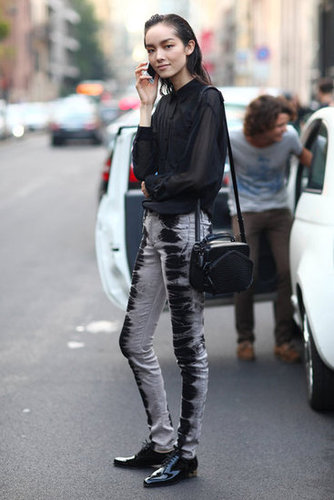 This look was made infinitely cooler with a pair of tie-dye denim and patent brogues.
Source: Greg Kessler
This look was made infinitely cooler with a pair of tie-dye denim and patent brogues.
Source: Greg Kessler