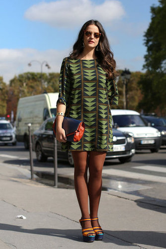 This geometric mini made a statement all on its own, though her ankle-strap platforms didn't hurt.
This geometric mini made a statement all on its own, though her ankle-strap platforms didn't hurt.